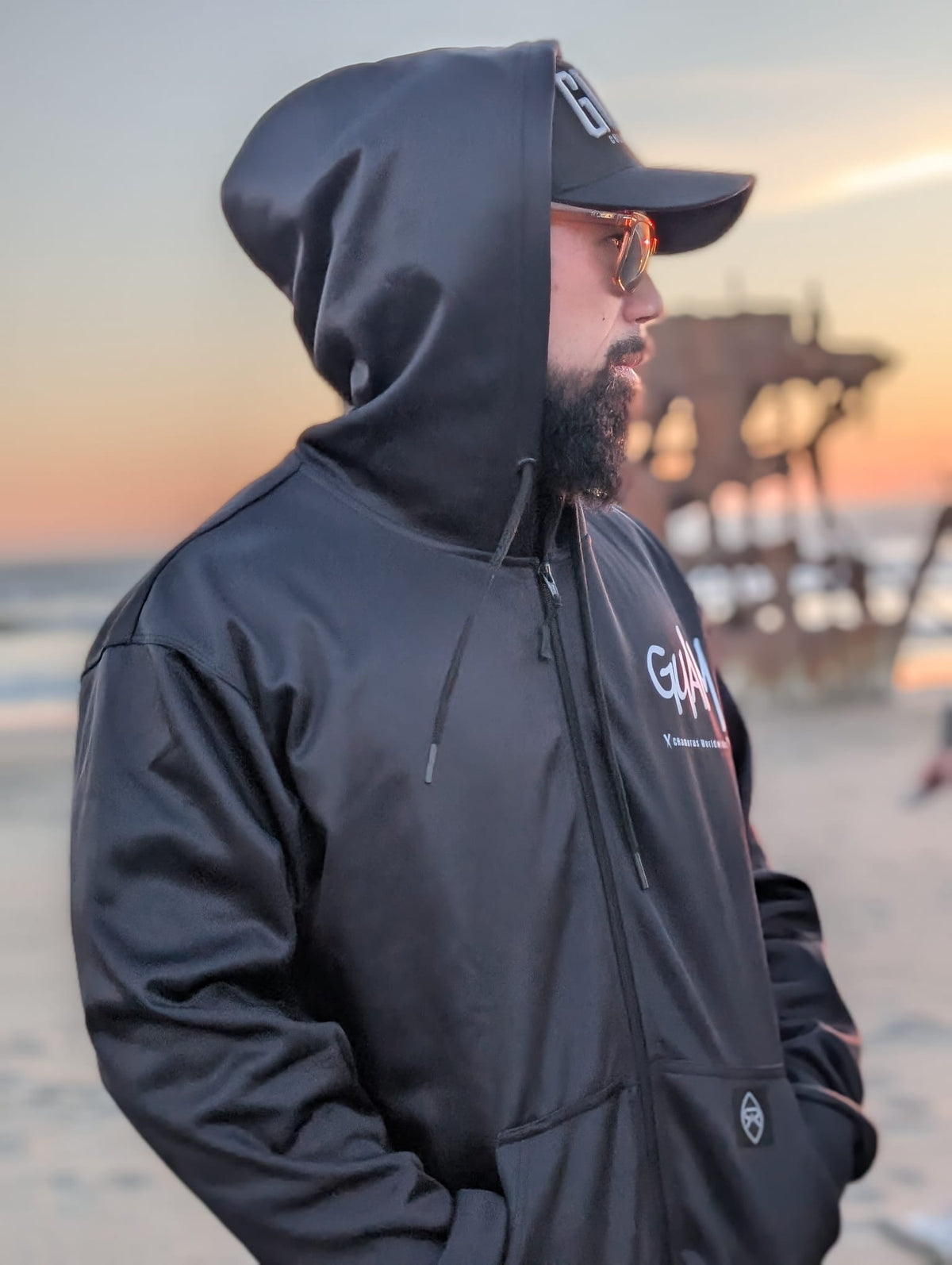 Guam Worldwide Zip-Up Hoodie
